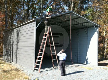 22x41 vertical style rv carport prefabricated cover double with storage