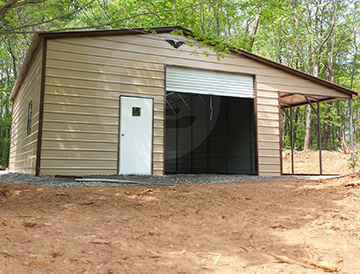 Metal Garage with Lean-to | Custom Garage with Lean-to