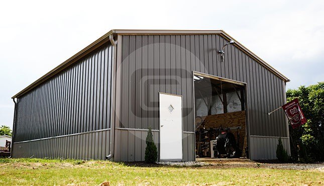 30x30 Two Car Metal Garage - American Metal Buildings