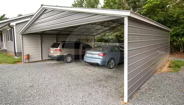 ECOHOUSEMART | Wooden CARPORT for 2 Vehicles & Patio Cover 20 X 22 X 16 |  Engineered Wood, GLT | PREFABRICATED DIY