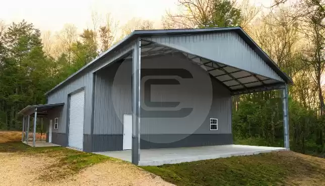 40'x56' Barn Building with Wraparound Porch