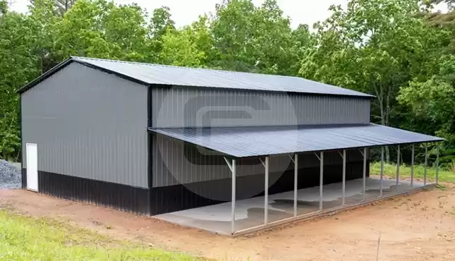 30'x50' Garage with 12'x50' Lean-to