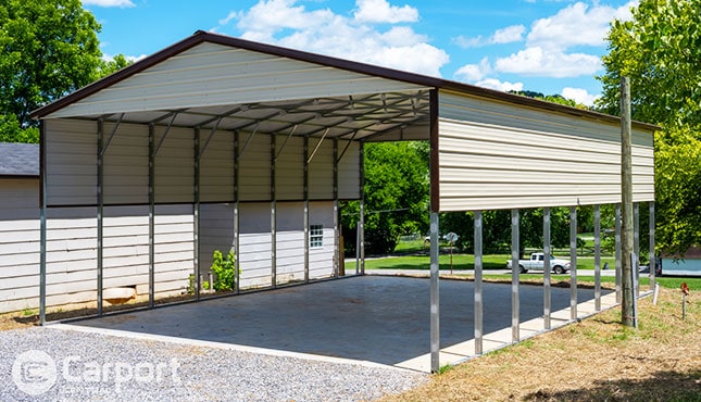Triple A Steel Structures - Mount Airy, NC - Boxed Eave R.V Cover With  Lean-to